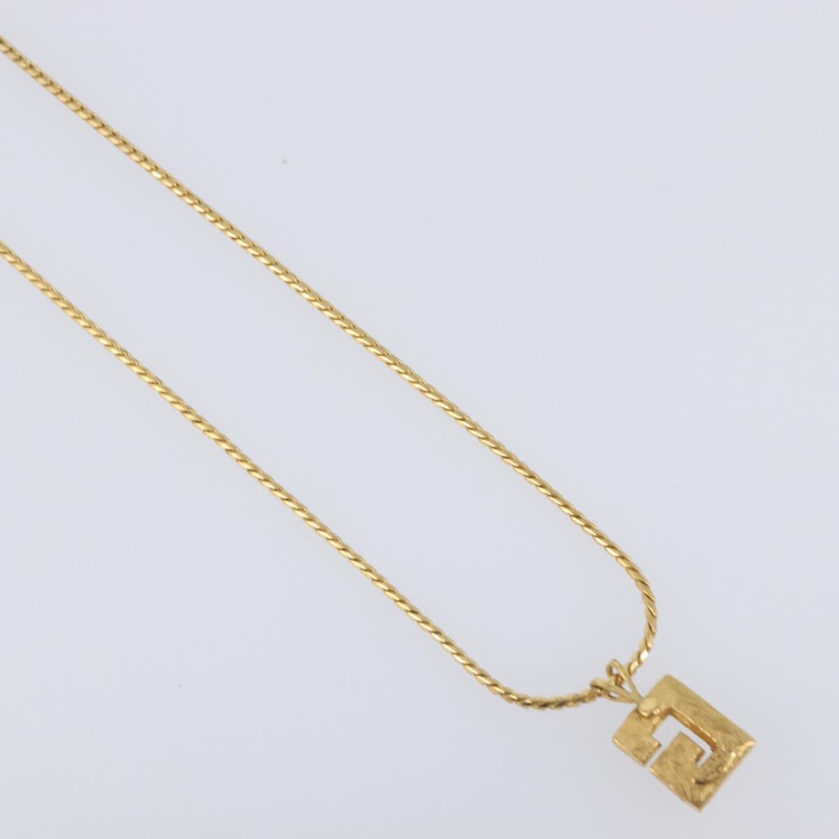 GIVENCHY Necklace Metal 4 Set Gold Tone Auth SW2857