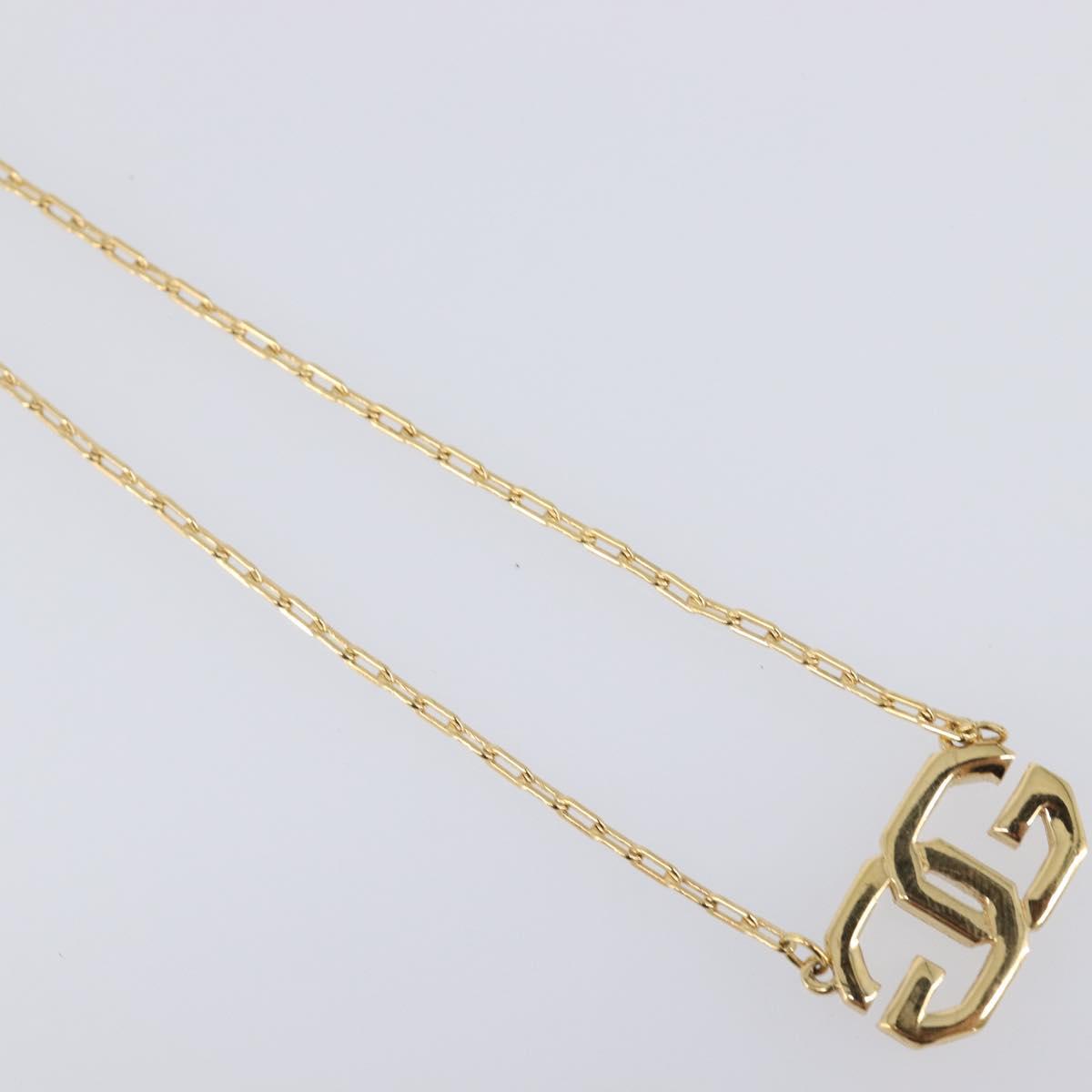 GIVENCHY Necklace Metal 4 Set Gold Tone Auth SW2857