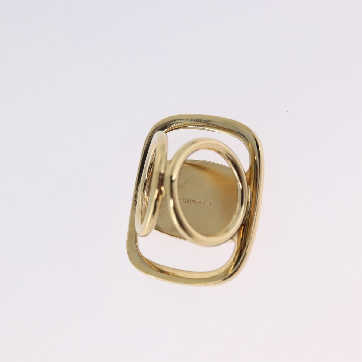 Salvatore Ferragamo Vala Scarf Ring Metal Gold Tone Auth SW2861V