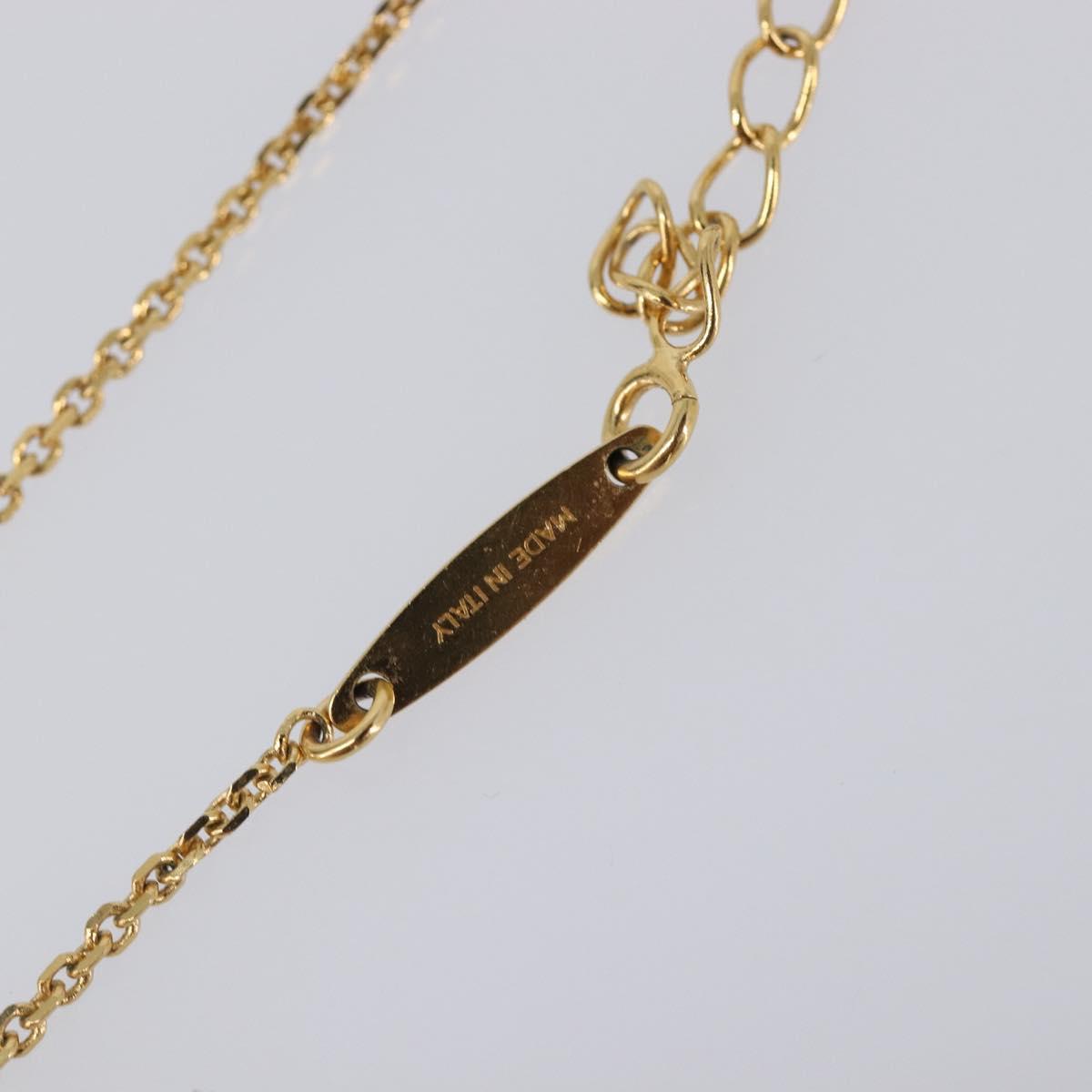 Salvatore Ferragamo Gancini Necklace metal Gold Tone Auth SW2862M