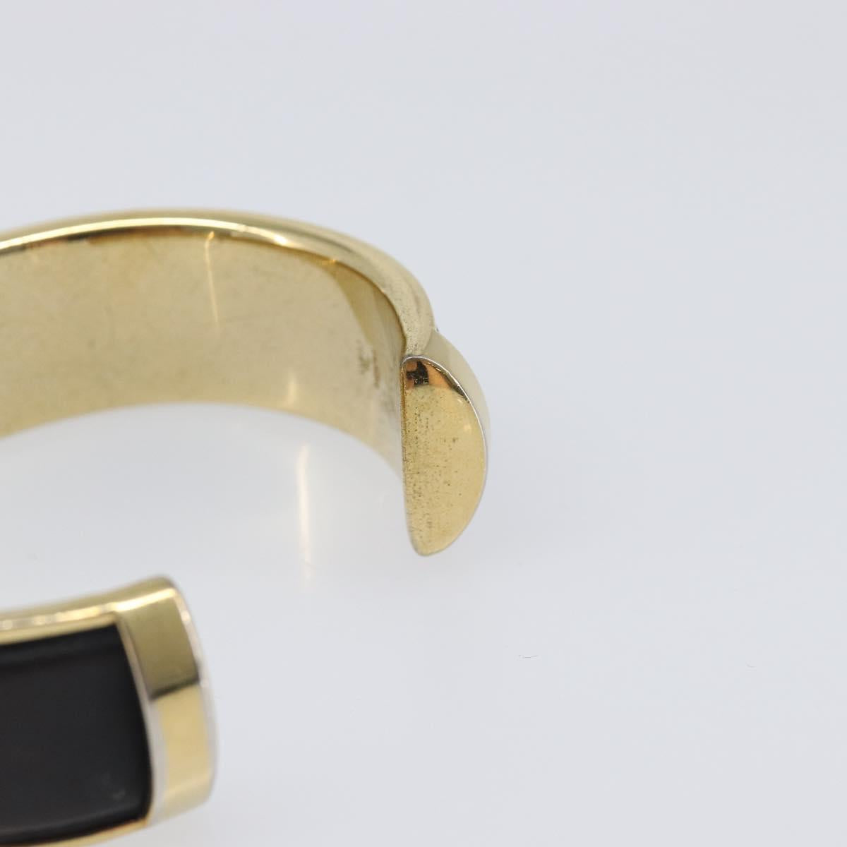 Salvatore Ferragamo Bangle Metal 2 Set Silver Black Auth SW2865