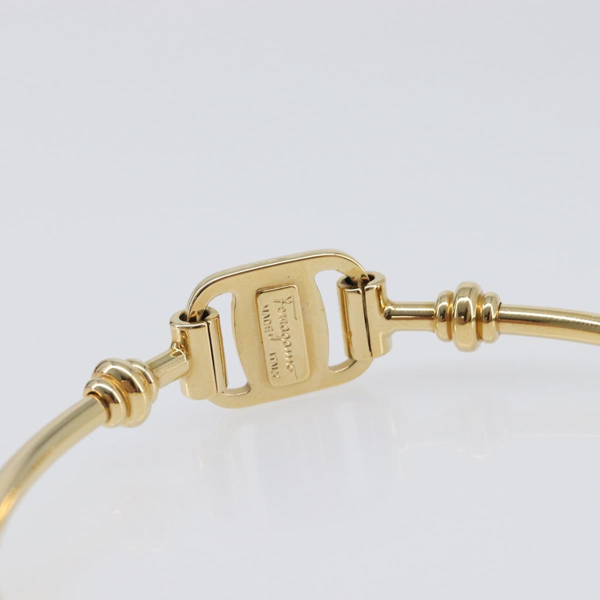 Salvatore Ferragamo Vala Bracelet Metal Gold Tone Auth SW2869V