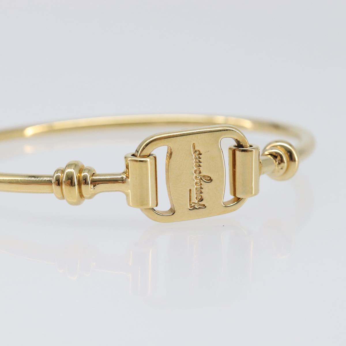 Salvatore Ferragamo Vala Bracelet Metal Gold Tone Auth SW2869V