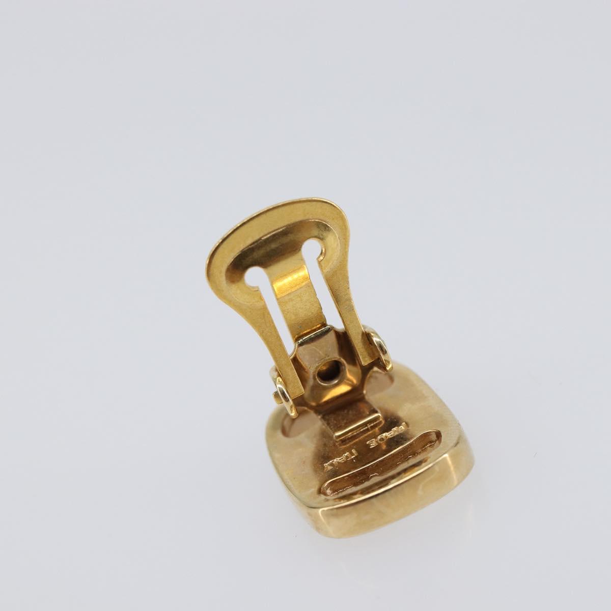 Salvatore Ferragamo Vala Earring Metal Gold Tone Auth SW2870