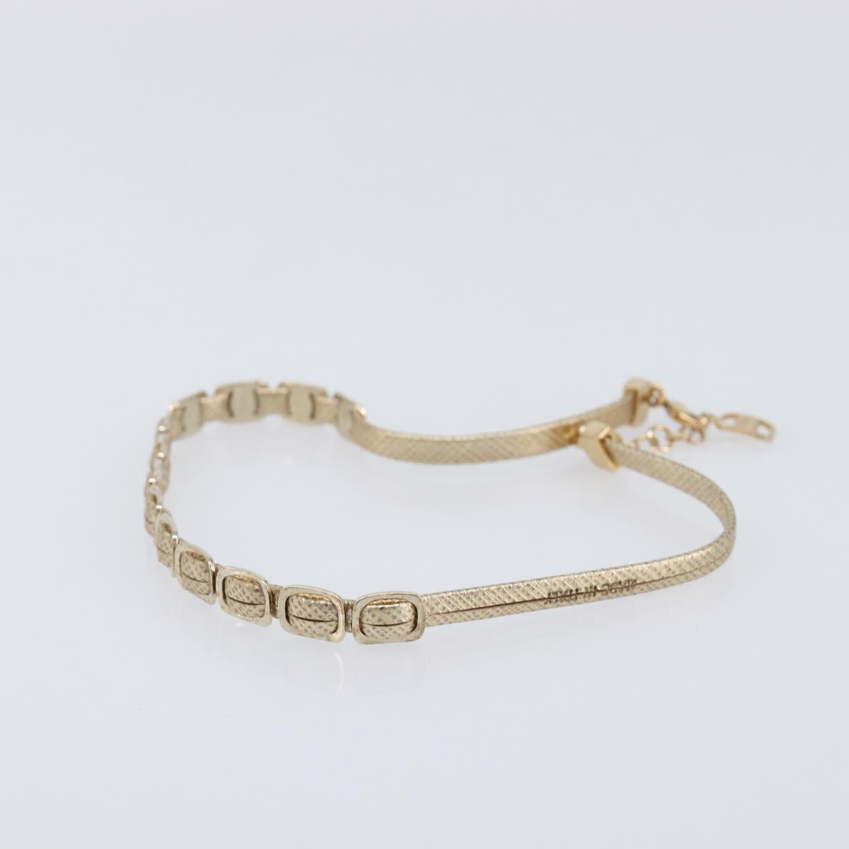 Salvatore Ferragamo Choker Necklace Metal 3 Set Gold Tone Auth SW2871