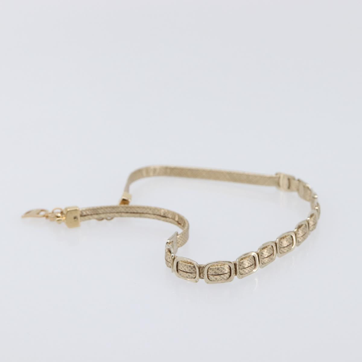 Salvatore Ferragamo Choker Necklace Metal 3 Set Gold Tone Auth SW2871