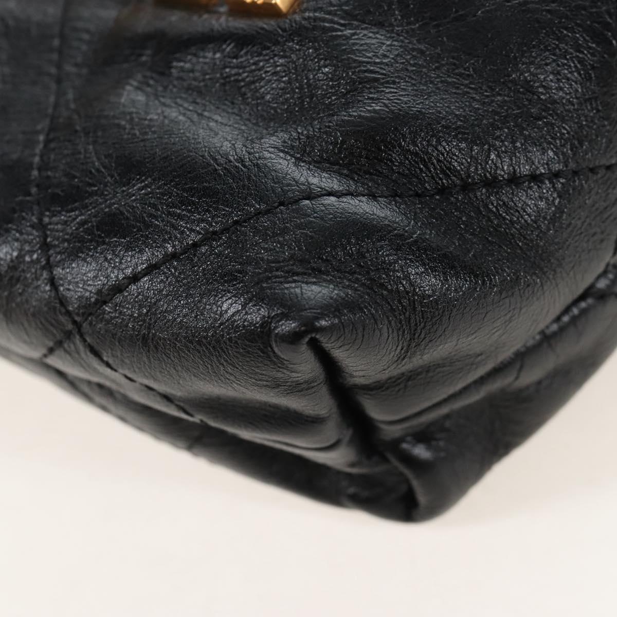 CHANEL Chanel 22 Hand Bag Calf Skin 2way Black Gold Tone CC Auth SW2882SM