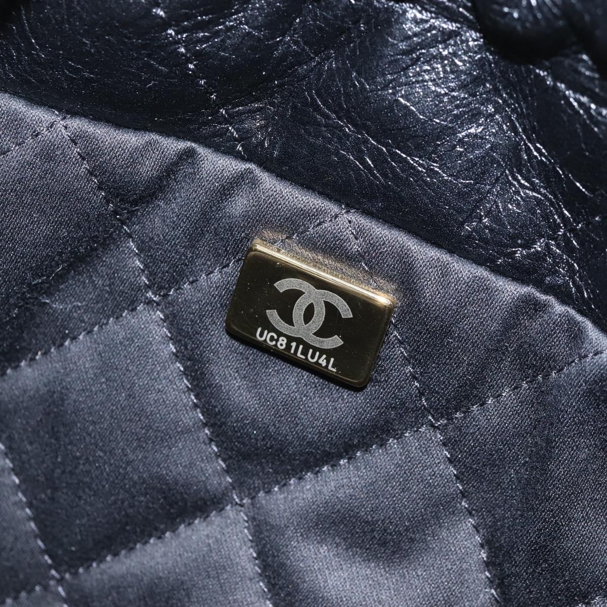 CHANEL Chanel 22 Hand Bag Calf Skin 2way Black Gold Tone CC Auth SW2882SM