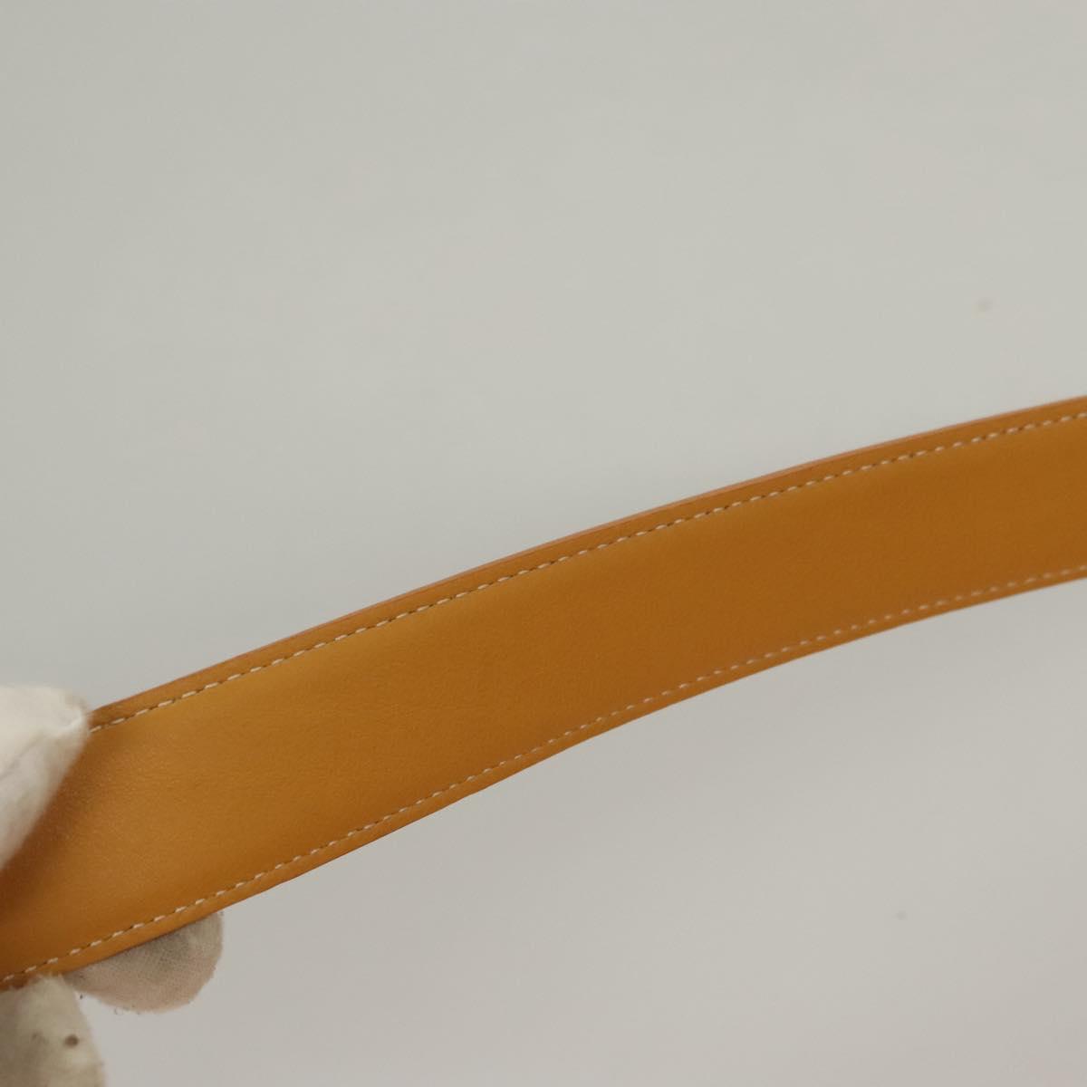 LOEWE Anagram Shoulder Bag Leather Yellow Gold Auth sw289