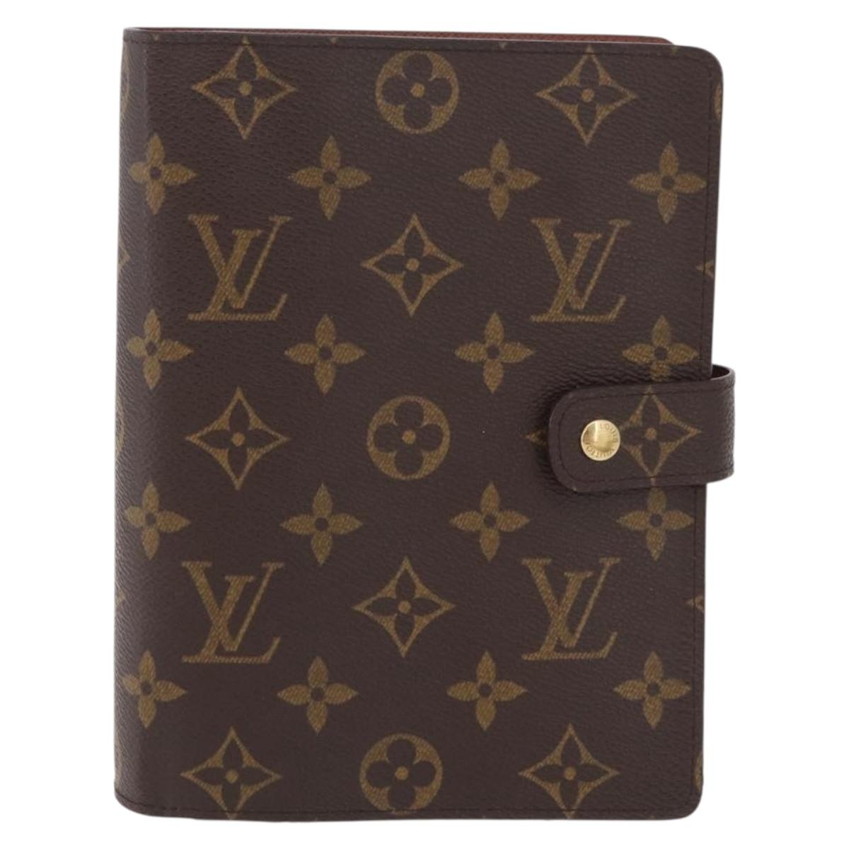 LOUIS VUITTON Monogram Agenda MM Day Planner Cover R20105 LV Auth SW2890V