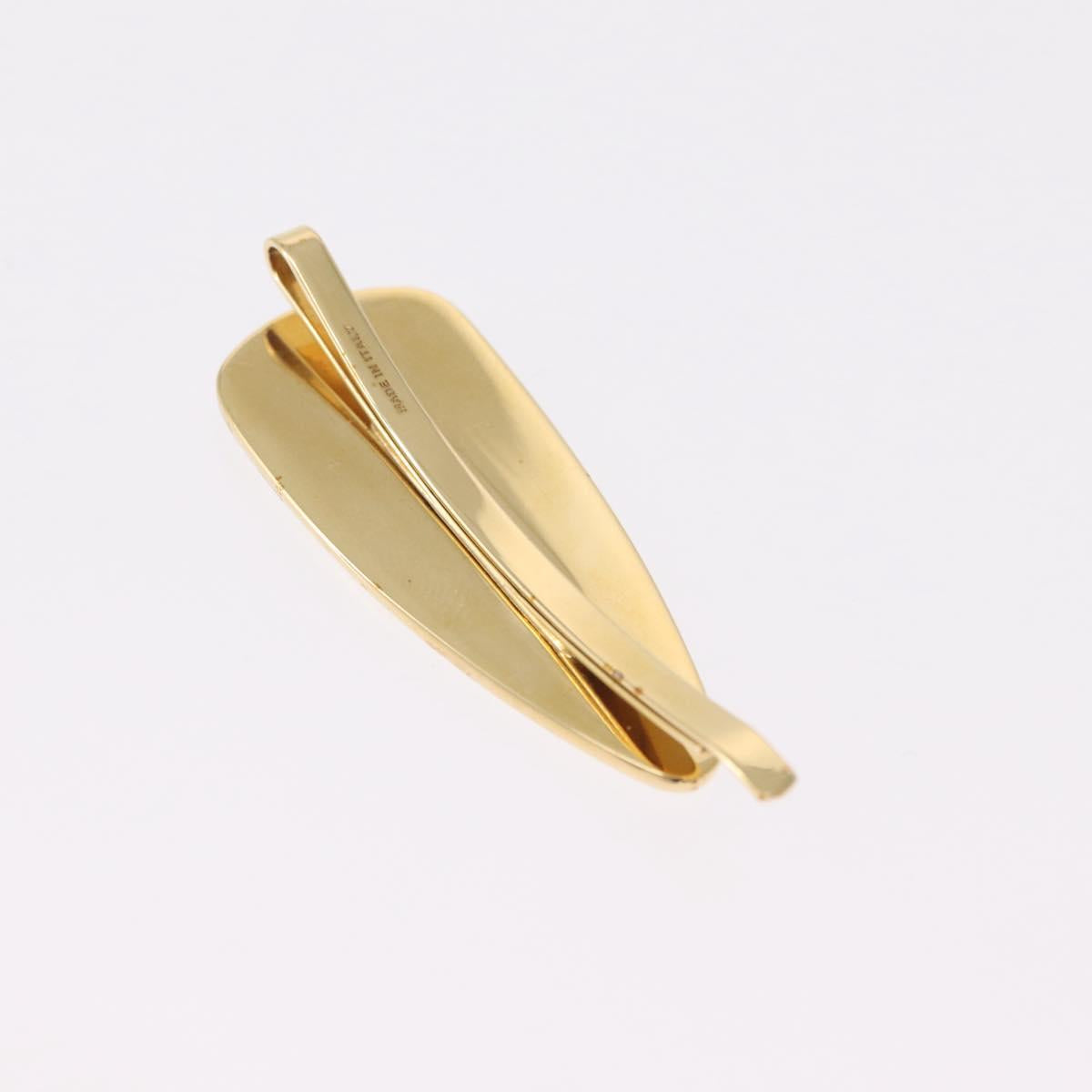 Miu Miu Barrette Hair Clip Metal Gold White 5IF147 Auth SW2898M