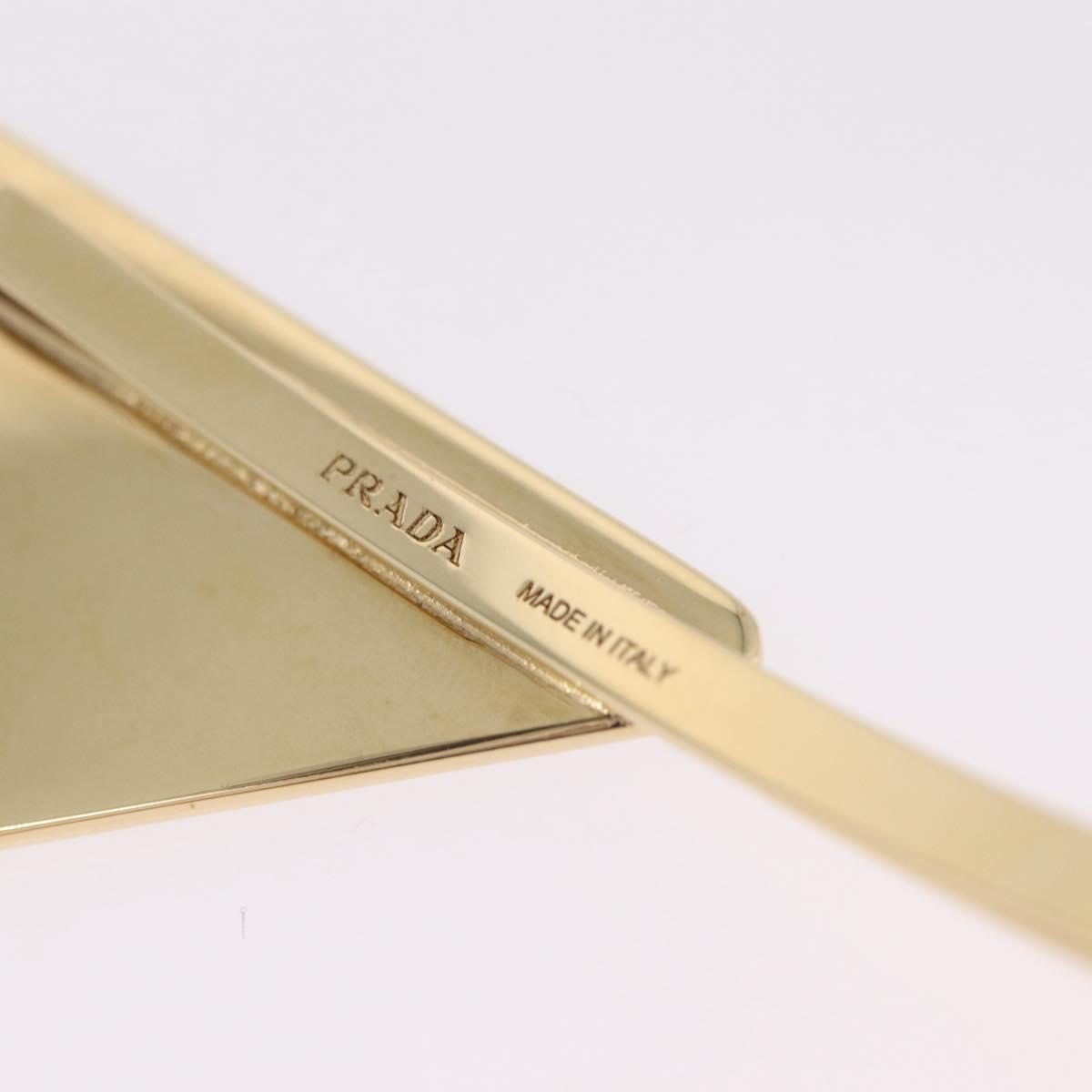 PRADA Barrette Hair Clip Metal Gold Tone Black 1IF051 Auth SW2899M