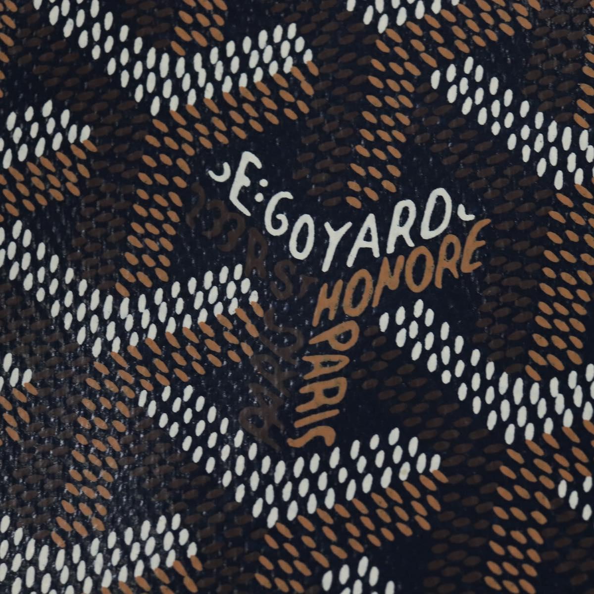 Goyard Herringbone Sena Mini Pouch PVC Leather Navy Auth SW2902SM
