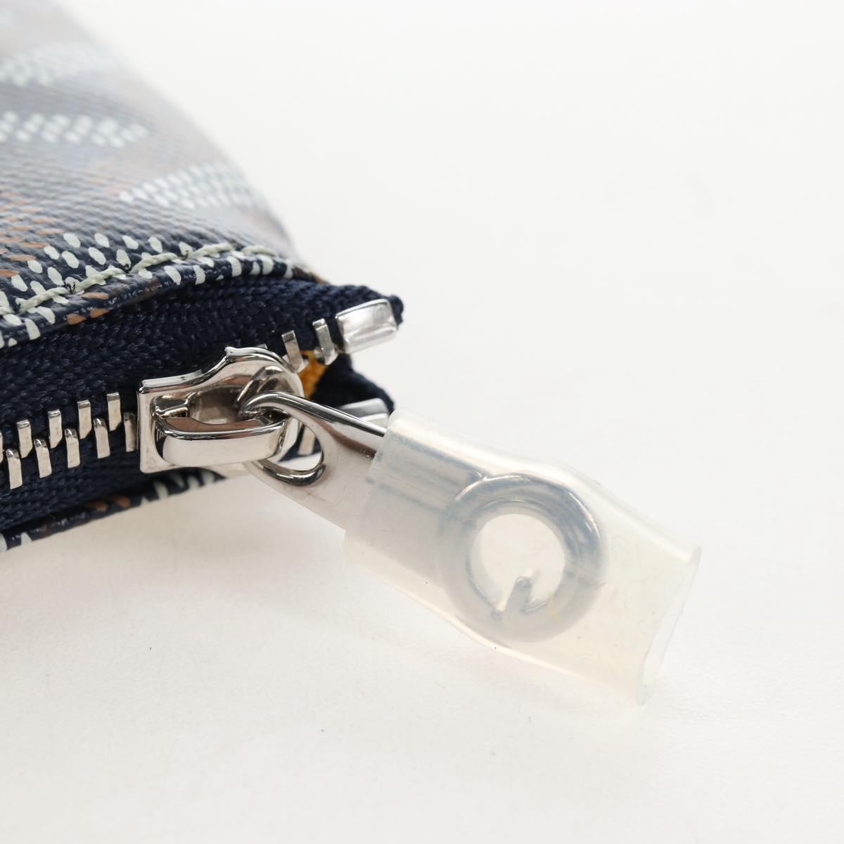 Goyard Herringbone Sena Mini Pouch PVC Leather Navy Auth SW2902SM