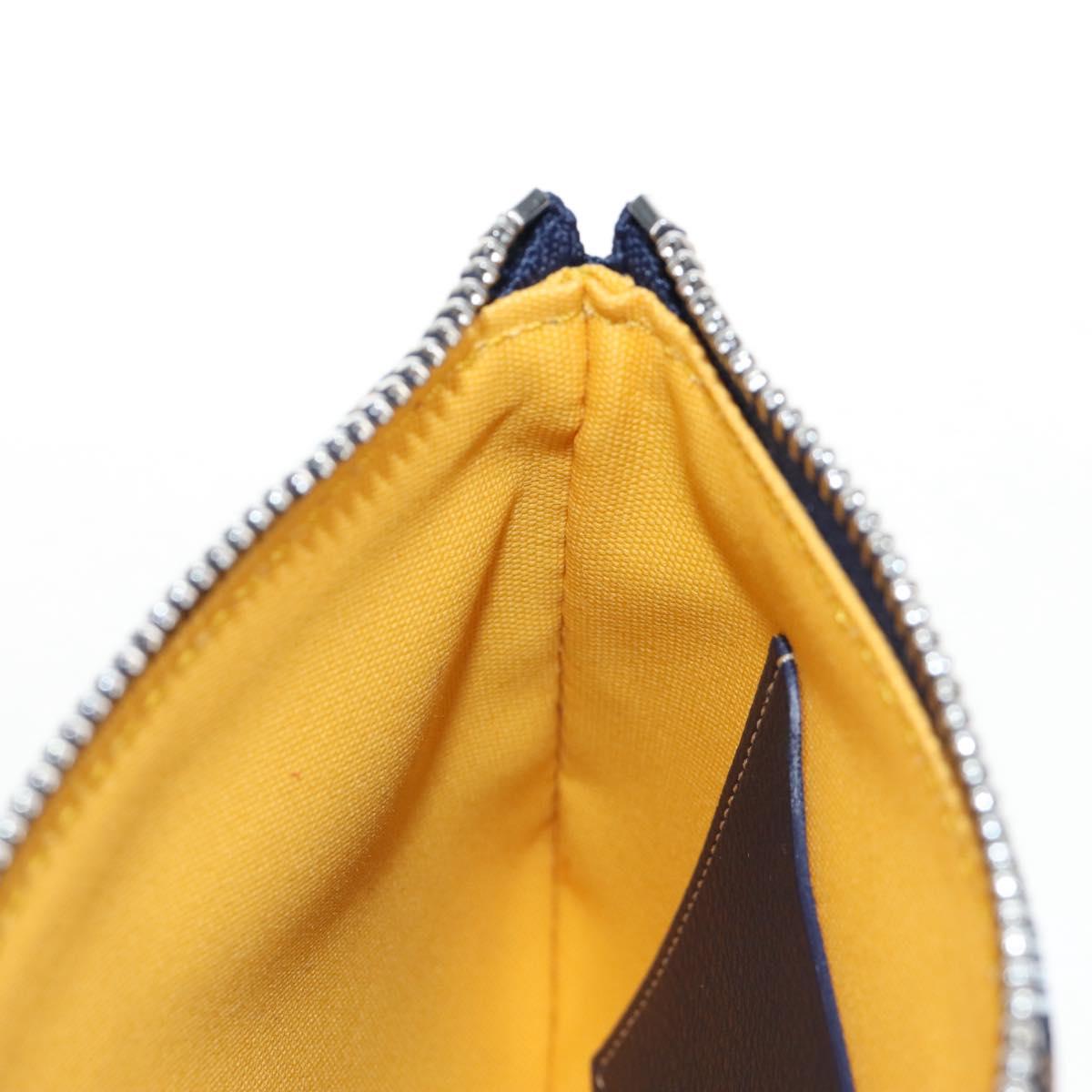 Goyard Herringbone Sena Mini Pouch PVC Leather Navy Auth SW2902SM