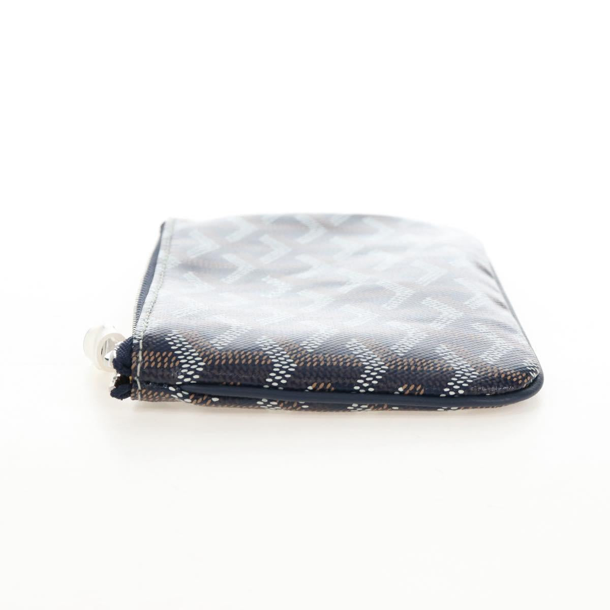 Goyard Herringbone Sena Mini Pouch PVC Leather Navy Auth SW2902SM