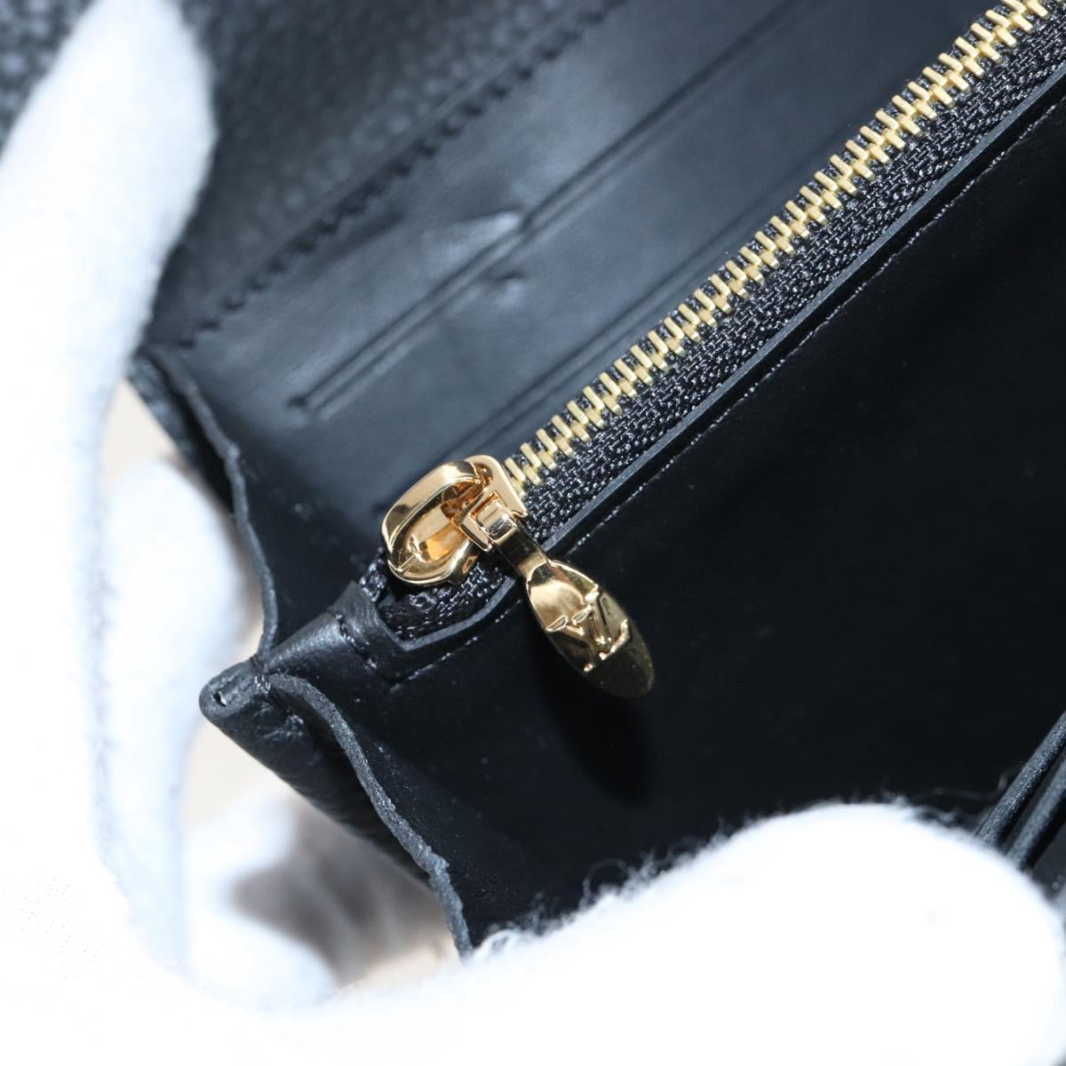 LOUIS VUITTON Portefeuille Capsine Taurillon Black Gold M64551 LV Auth SW2905SAM