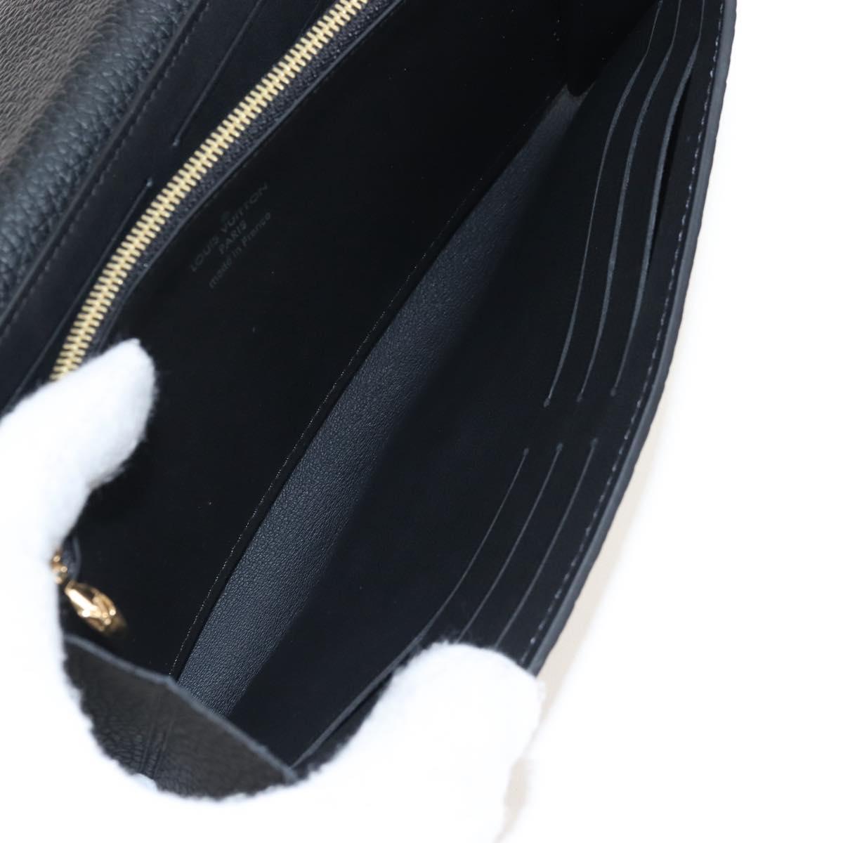 LOUIS VUITTON Portefeuille Capsine Taurillon Black Gold M64551 LV Auth SW2905SAM