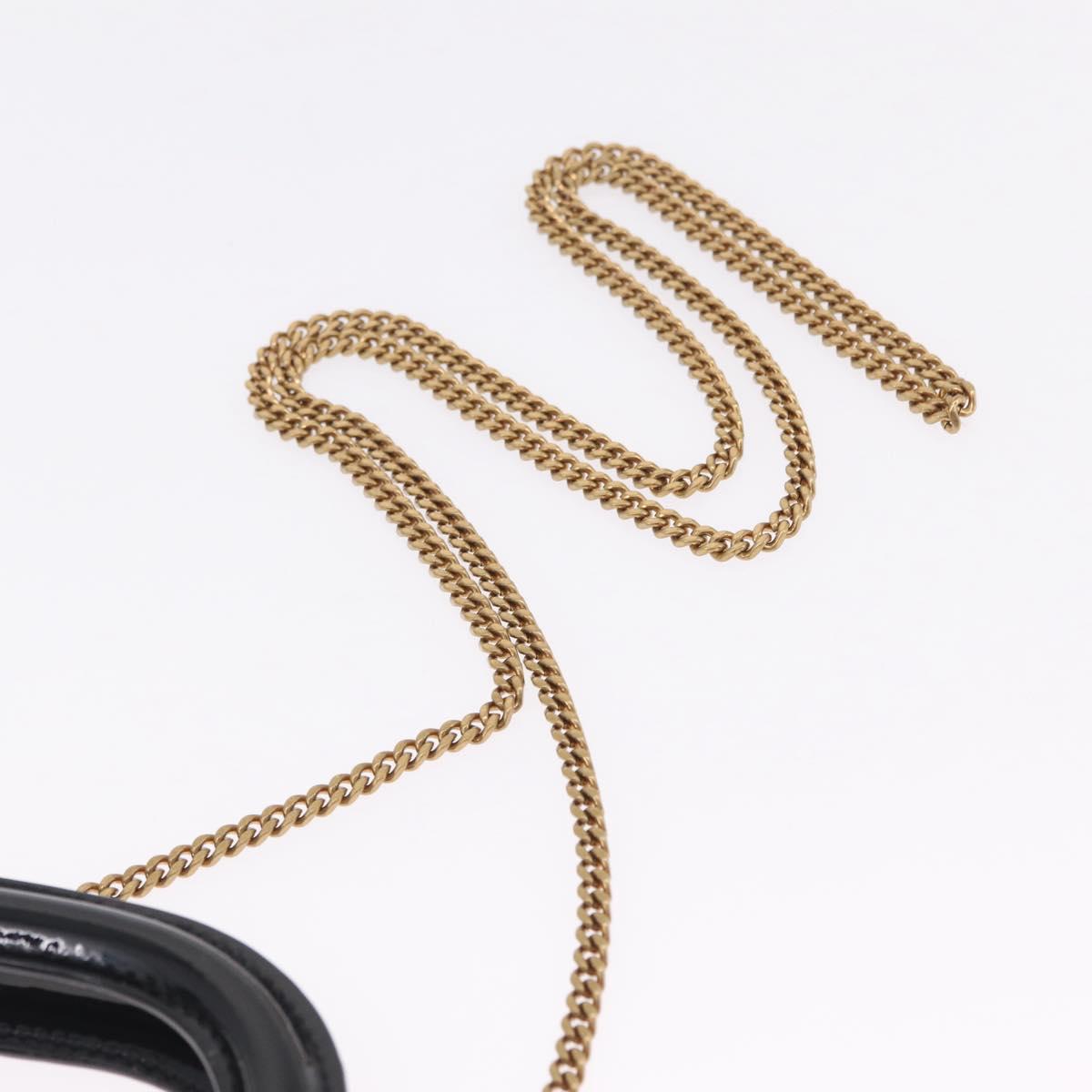 Saint Laurent Hand Bag Patent 2way Black 715201 Auth SW2907M