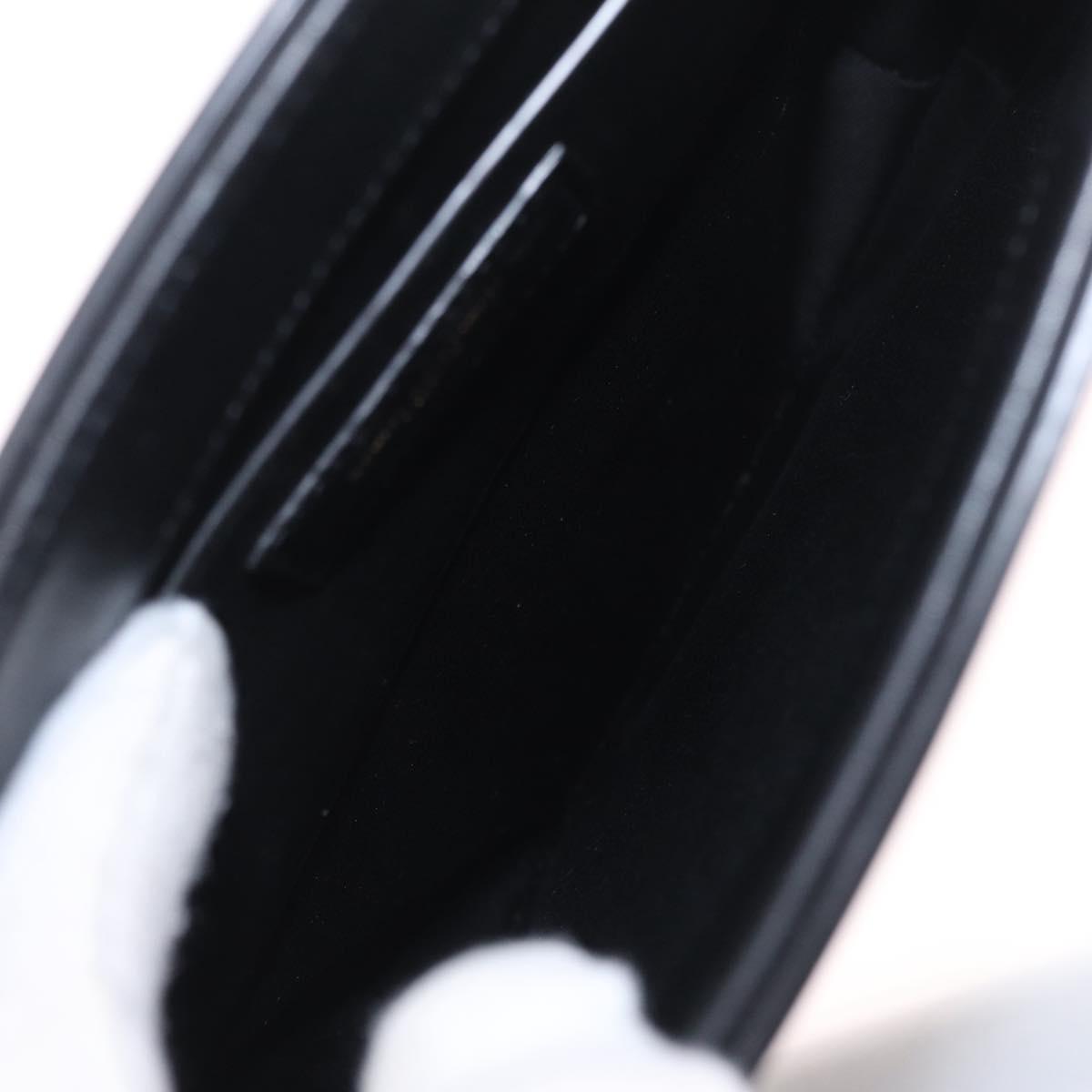 Saint Laurent Hand Bag Patent 2way Black 715201 Auth SW2907M