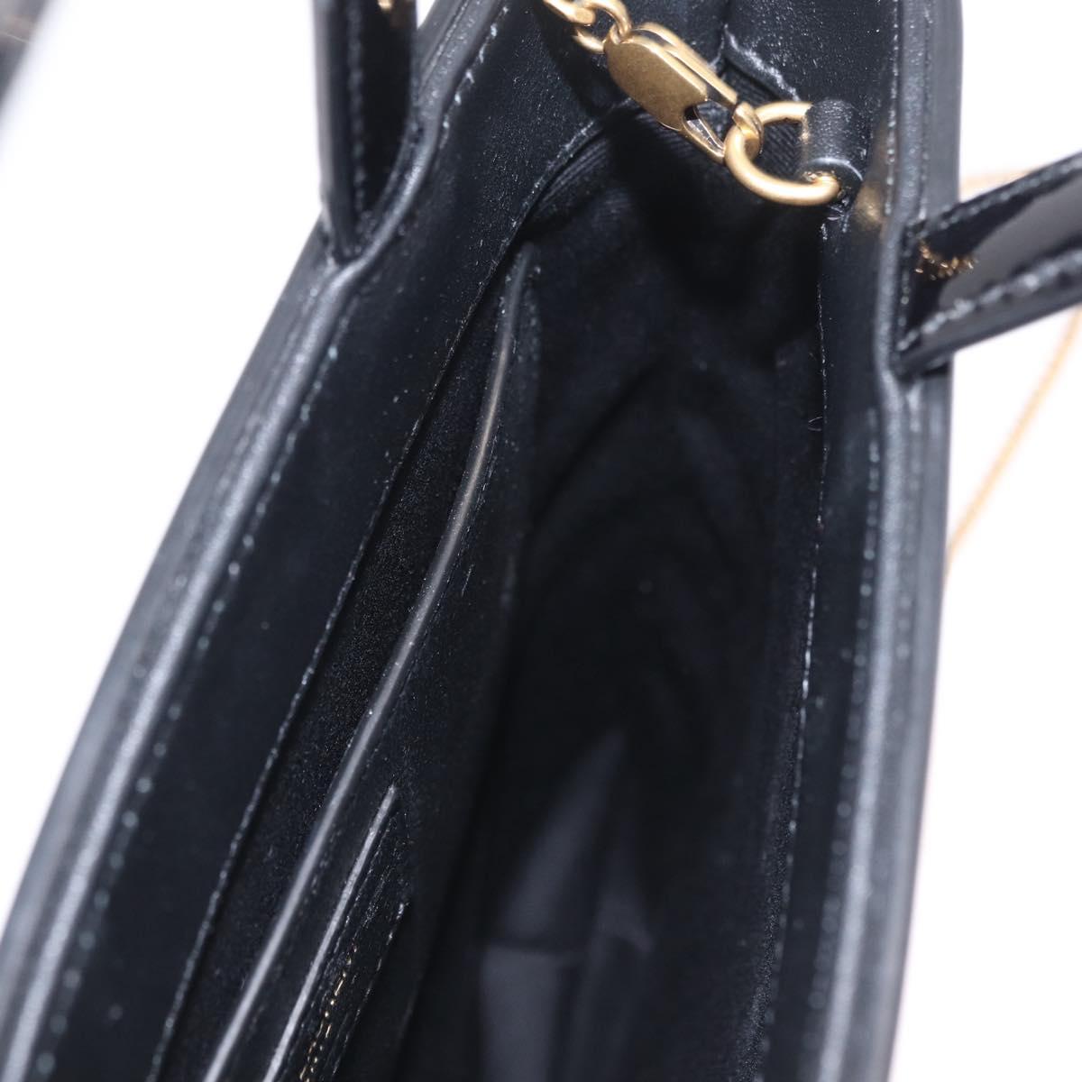 Saint Laurent Hand Bag Patent 2way Black 715201 Auth SW2907M