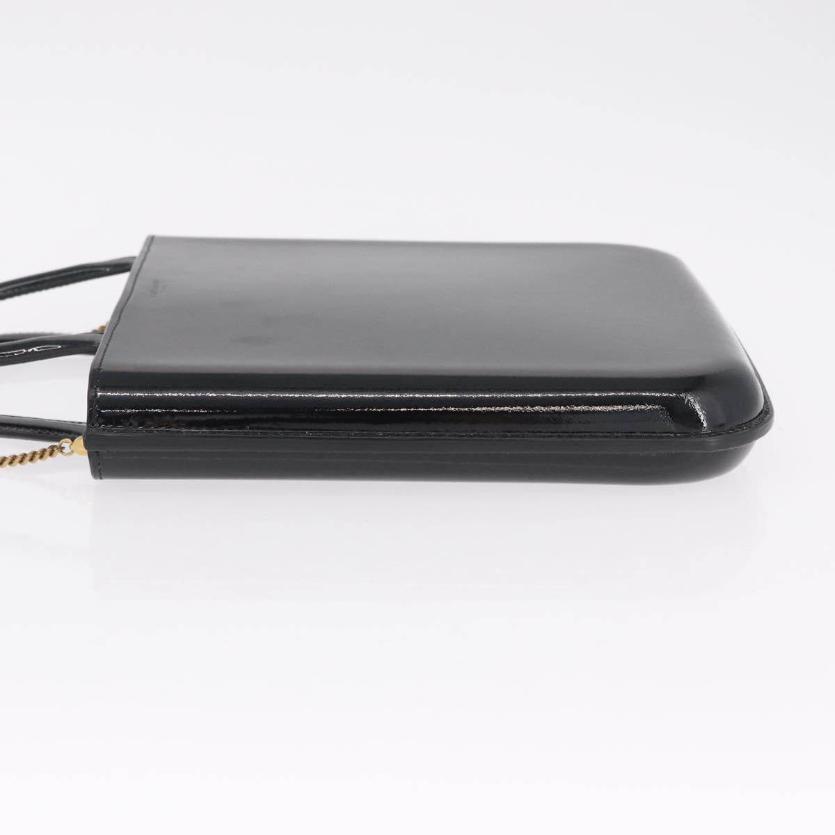 Saint Laurent Hand Bag Patent 2way Black 715201 Auth SW2907M