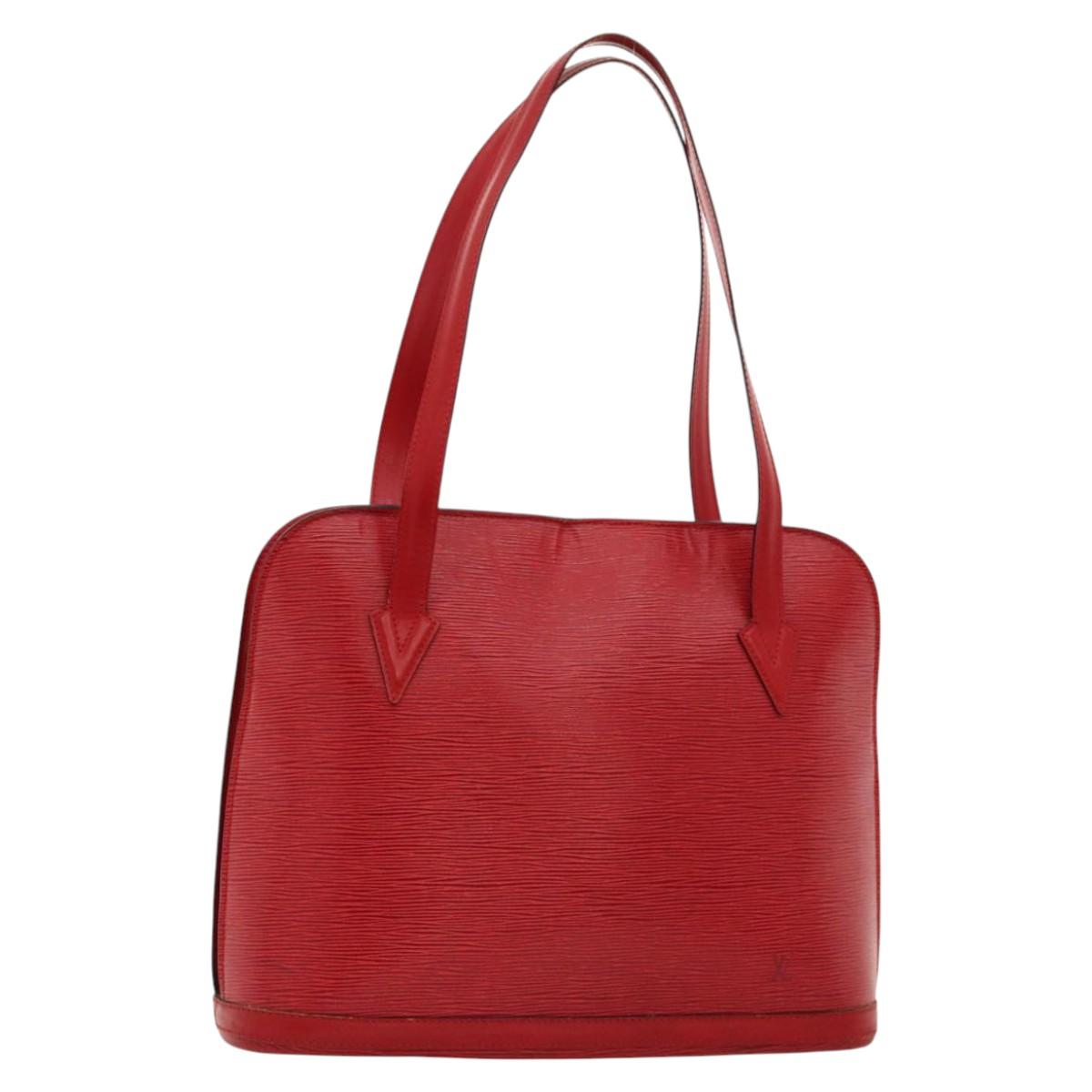 LOUIS VUITTON Epi Lussac Shoulder Bag Red M52287 LV Auth sw322