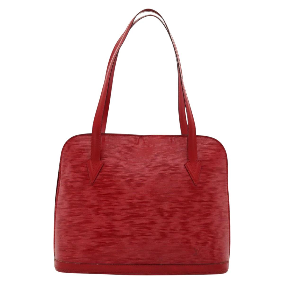 LOUIS VUITTON Epi Lussac Shoulder Bag Red M52287 LV Auth sw322