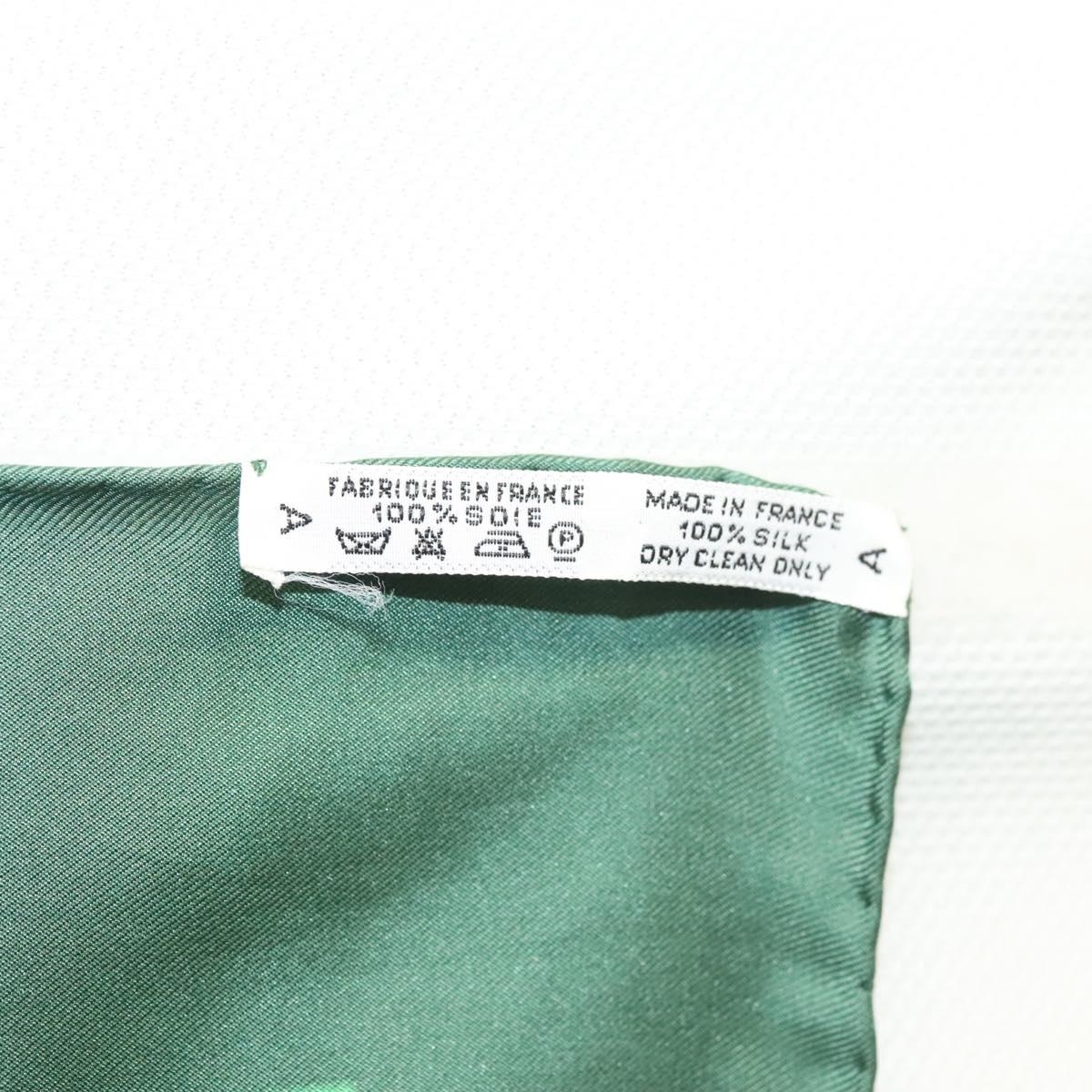 HERMES Carre 90 Scarf ""Parmi les fleurs je compte les heures"" Silk Auth sw335