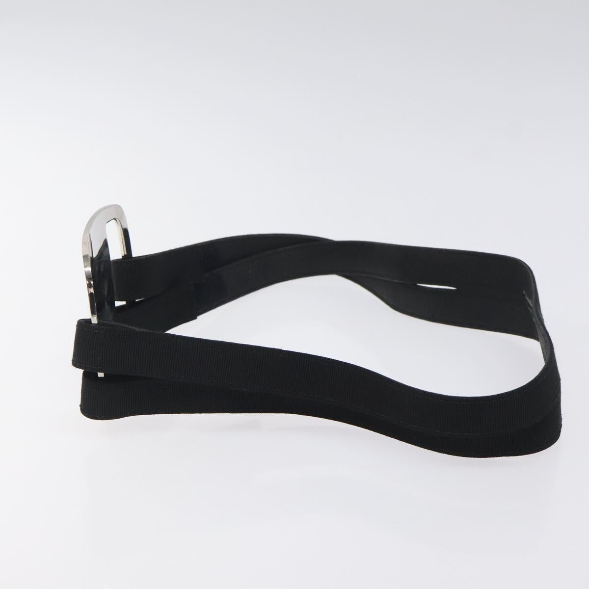 Salvatore Ferragamo Vala Belt Canvas 28.7"" Black Auth sw378