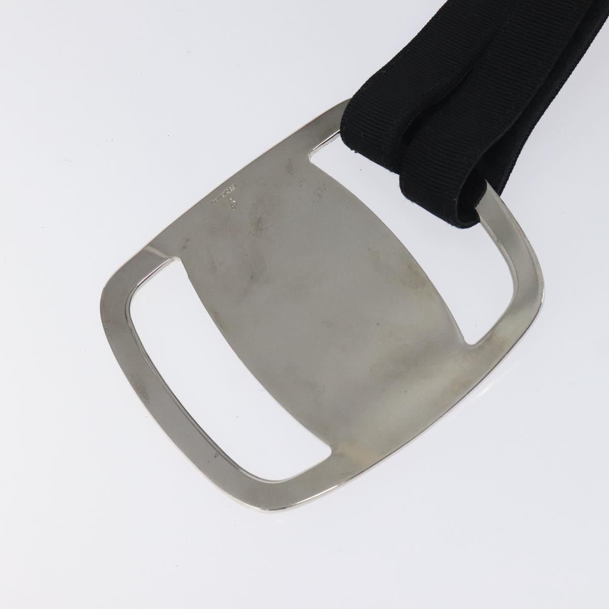 Salvatore Ferragamo Vala Belt Canvas 28.7"" Black Auth sw378