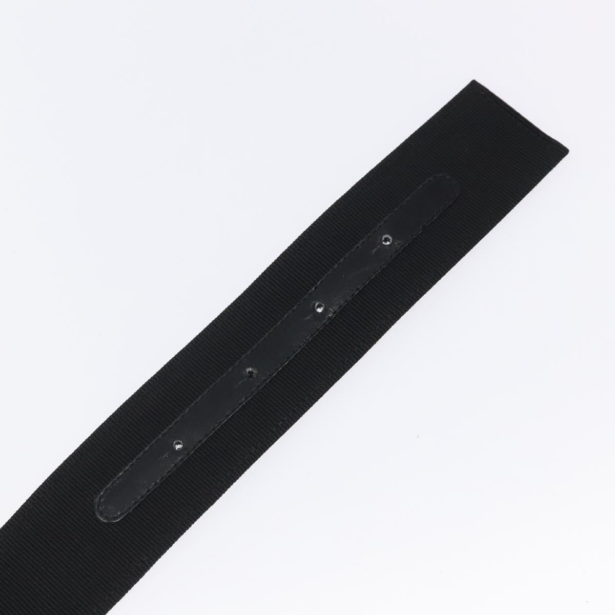 Salvatore Ferragamo Vala Belt Canvas 37.4"" Black Auth sw379