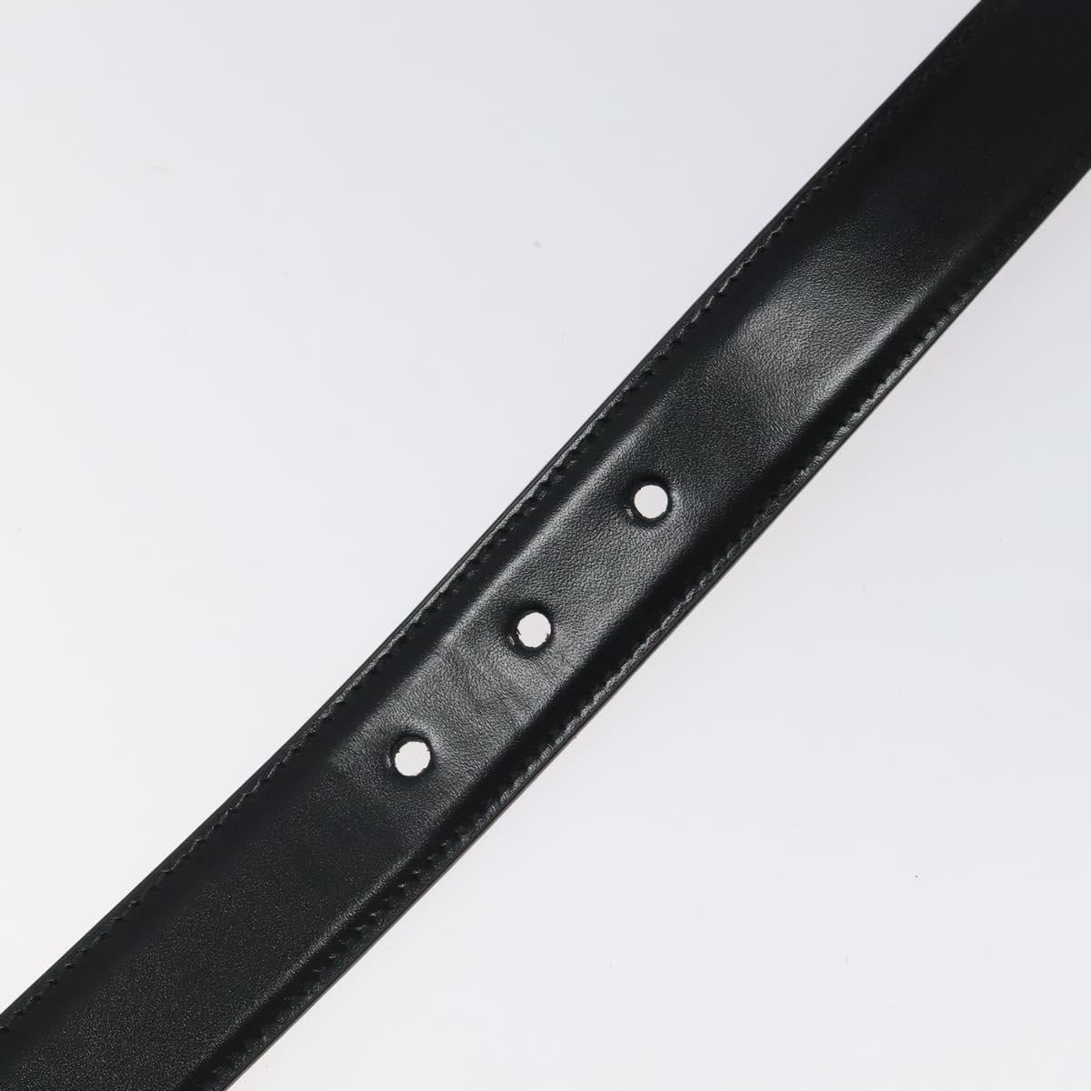 GUCCI Belt Leather Outlet 39.4"" Black 201766 Auth sw382