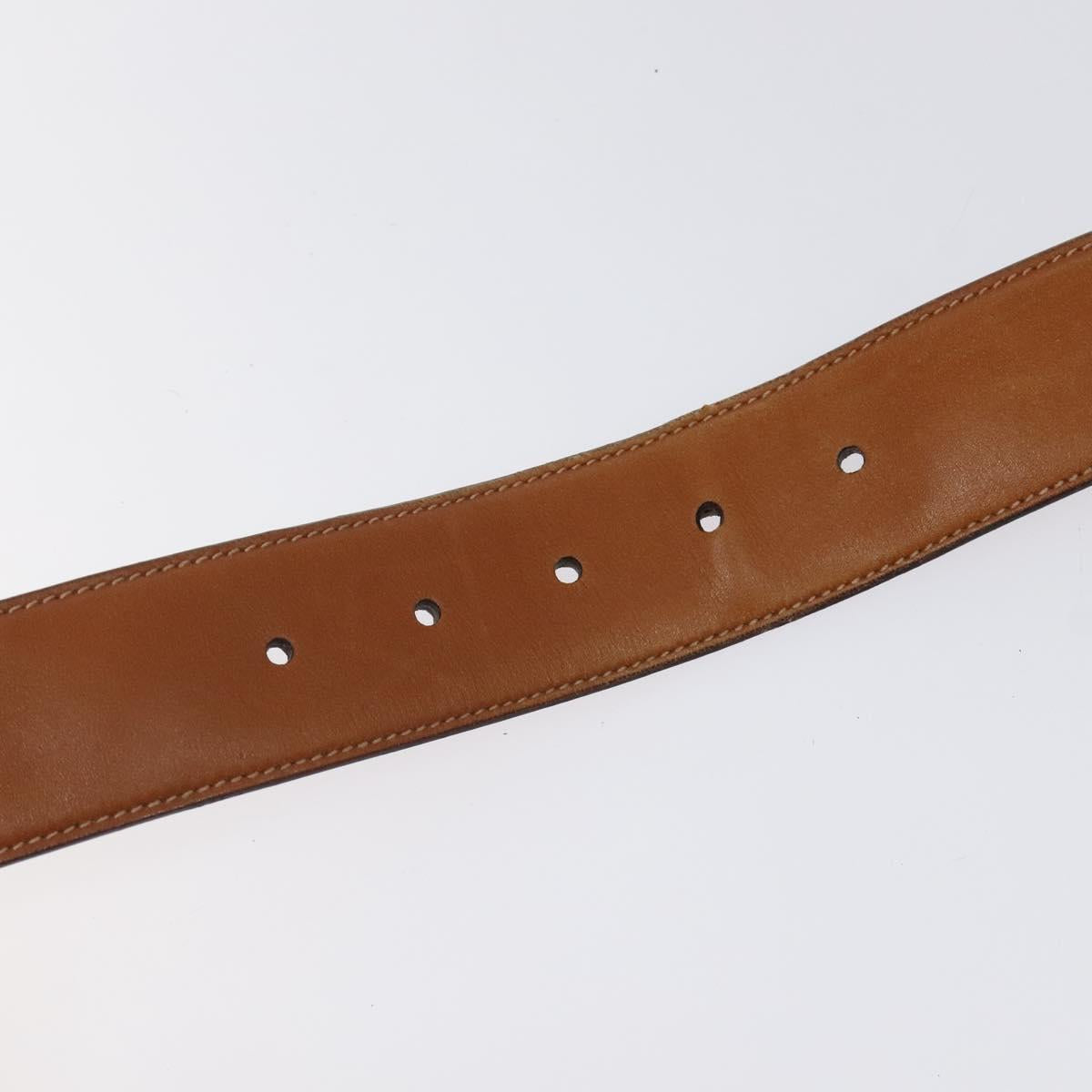 GUCCI Belt Leather 31.5"" Brown Auth sw383