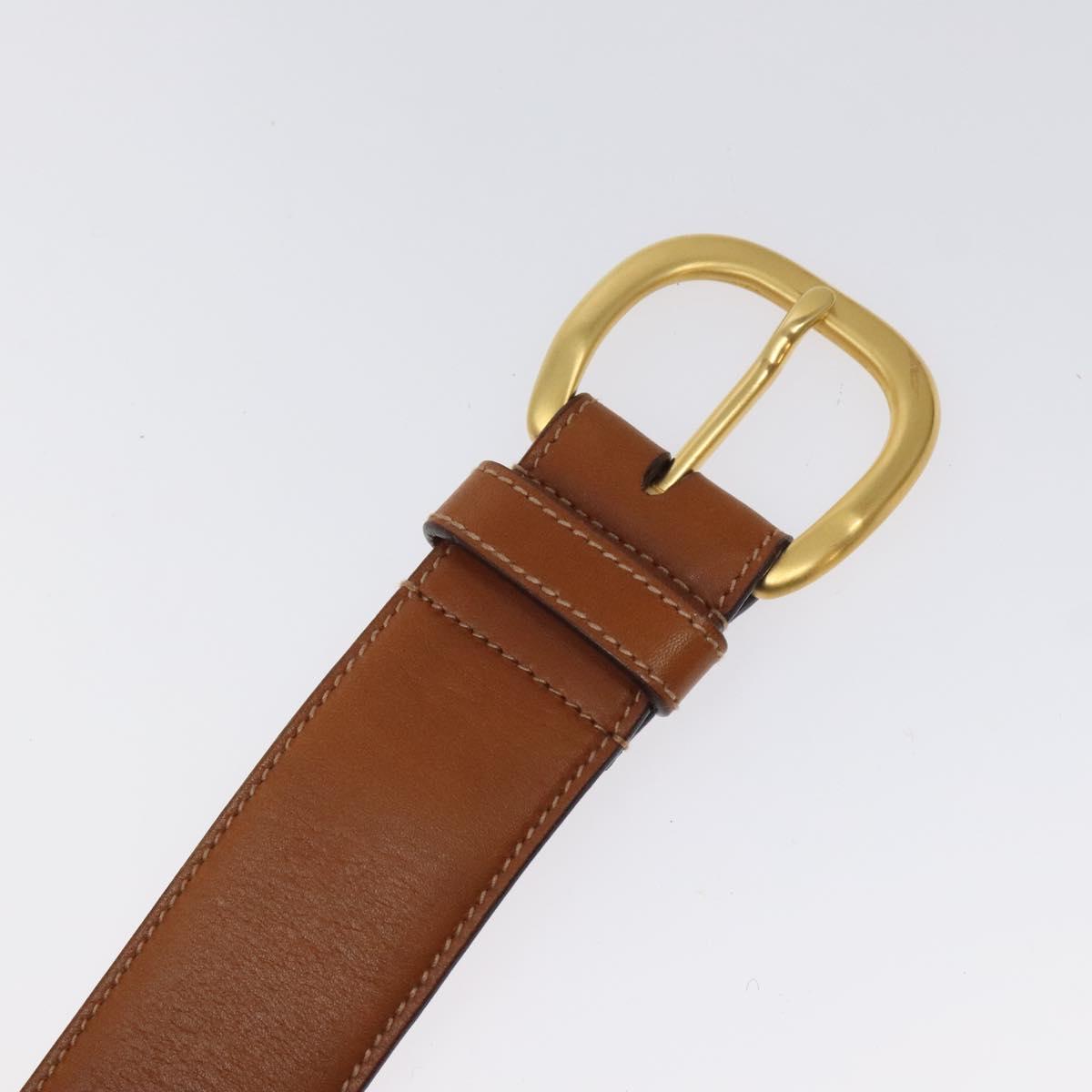 GUCCI Belt Leather 31.5"" Brown Auth sw383