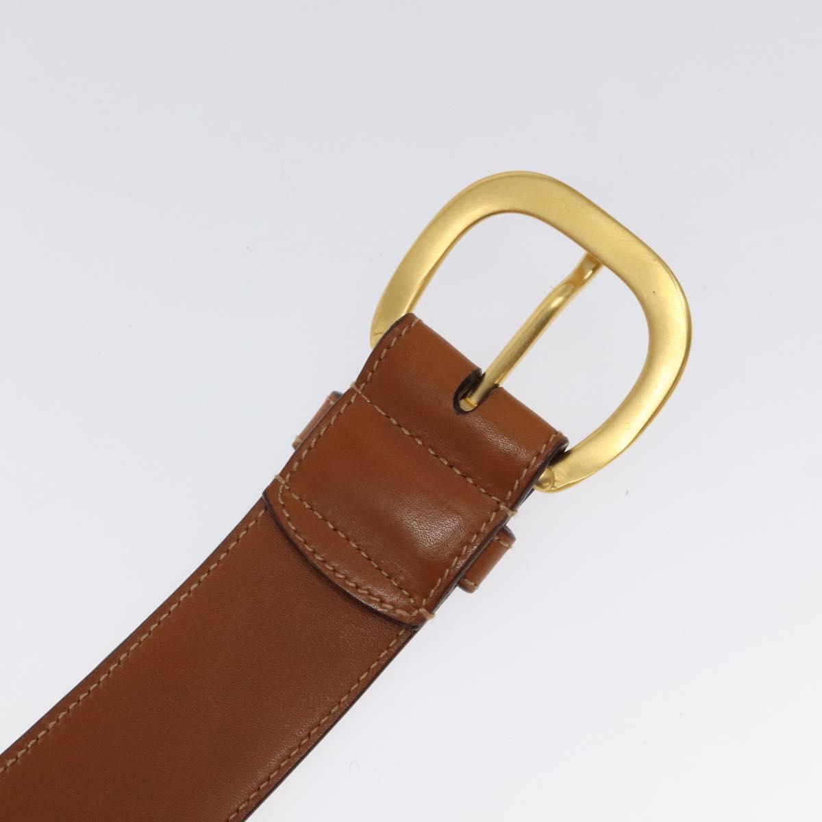 GUCCI Belt Leather 31.5"" Brown Auth sw383