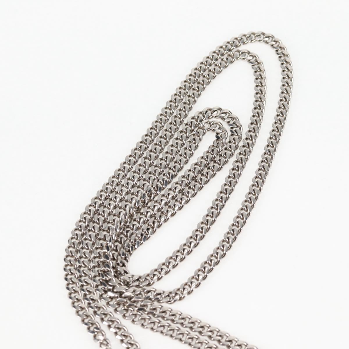 PRADA Chain Card Case Safiano leather Black Auth sw390AM