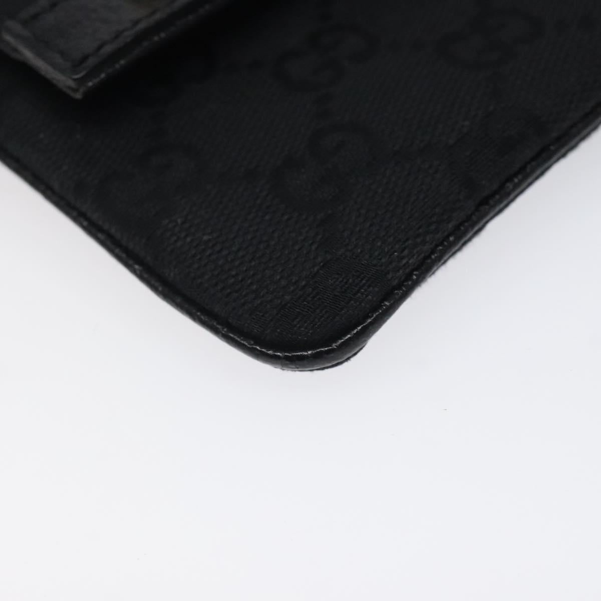 GUCCI GG Canvas Hand Bag Black Gold 121560 Auth sw391