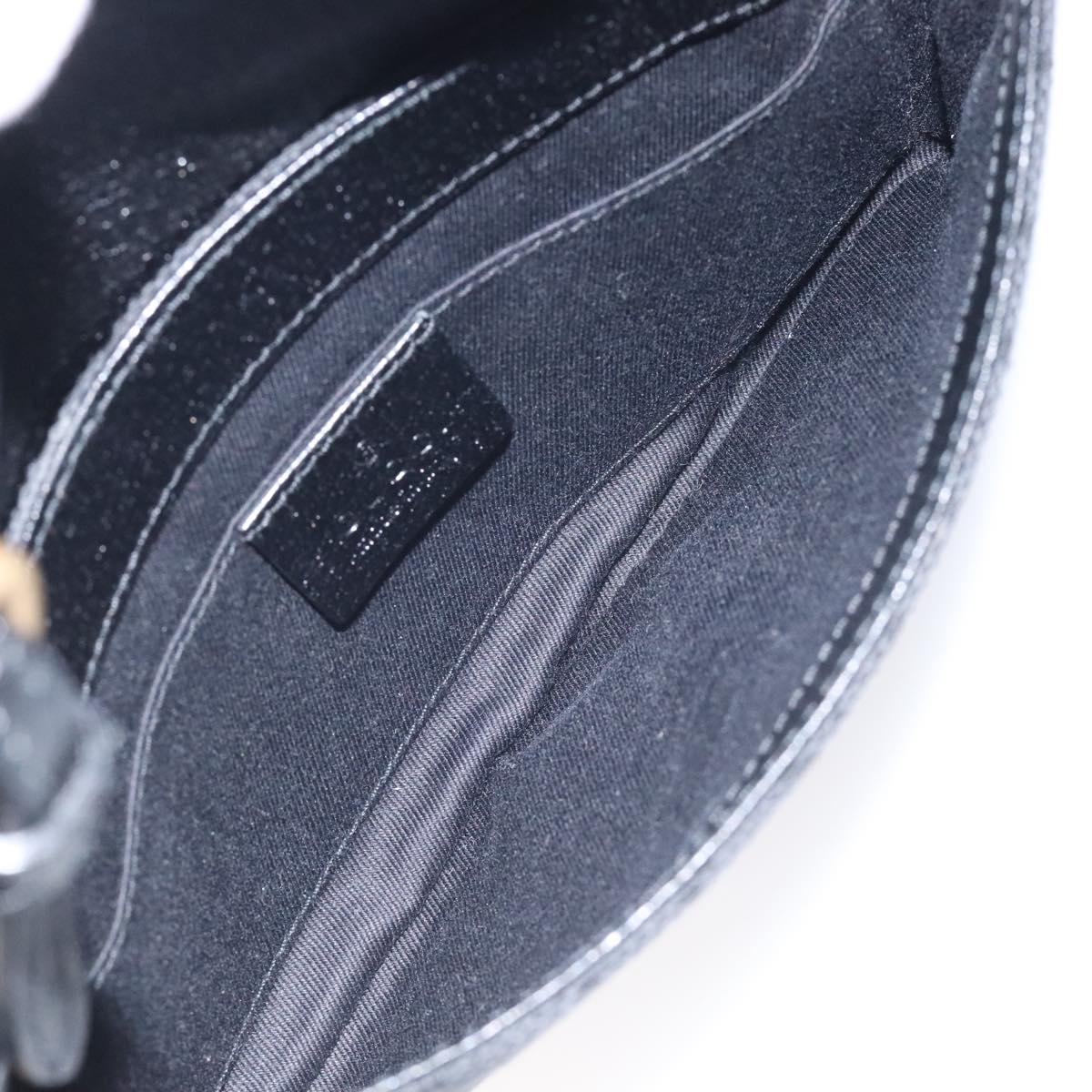 GUCCI GG Canvas Hand Bag Black Gold 121560 Auth sw391