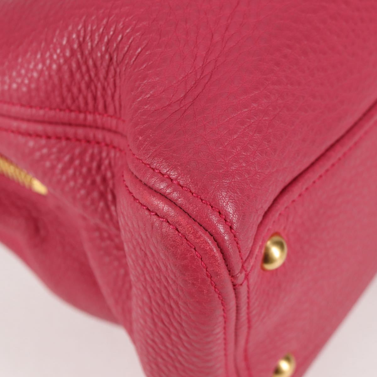 Miu Miu Hand Bag Leather 2way Pink Gold Auth sw401M