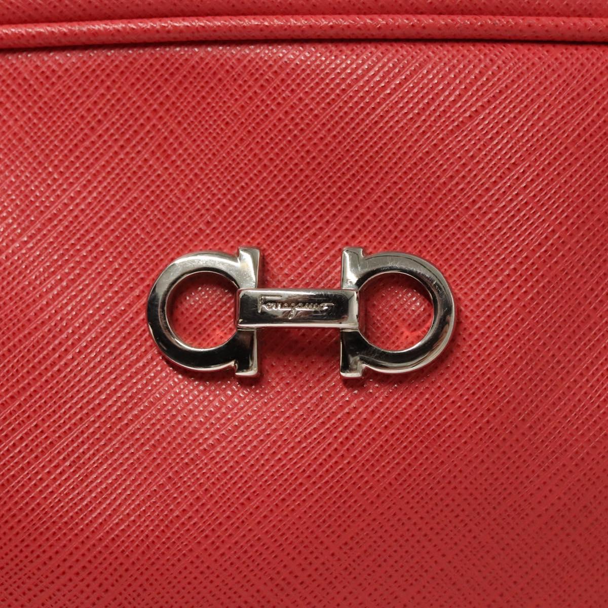 Salvatore Ferragamo Hand Bag Leather Pink Silver Auth sw403