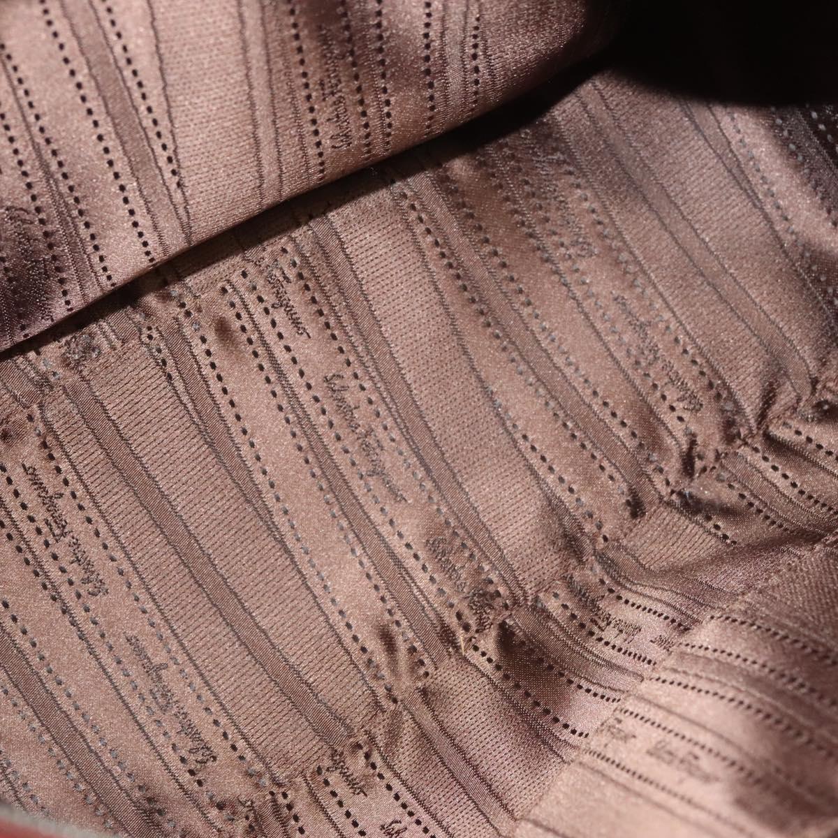 Salvatore Ferragamo Hand Bag Leather Pink Silver Auth sw403