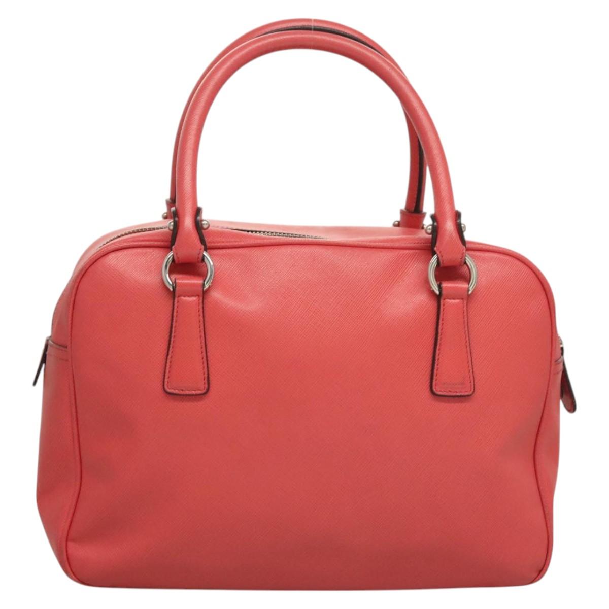 Salvatore Ferragamo Hand Bag Leather Pink Silver Auth sw403