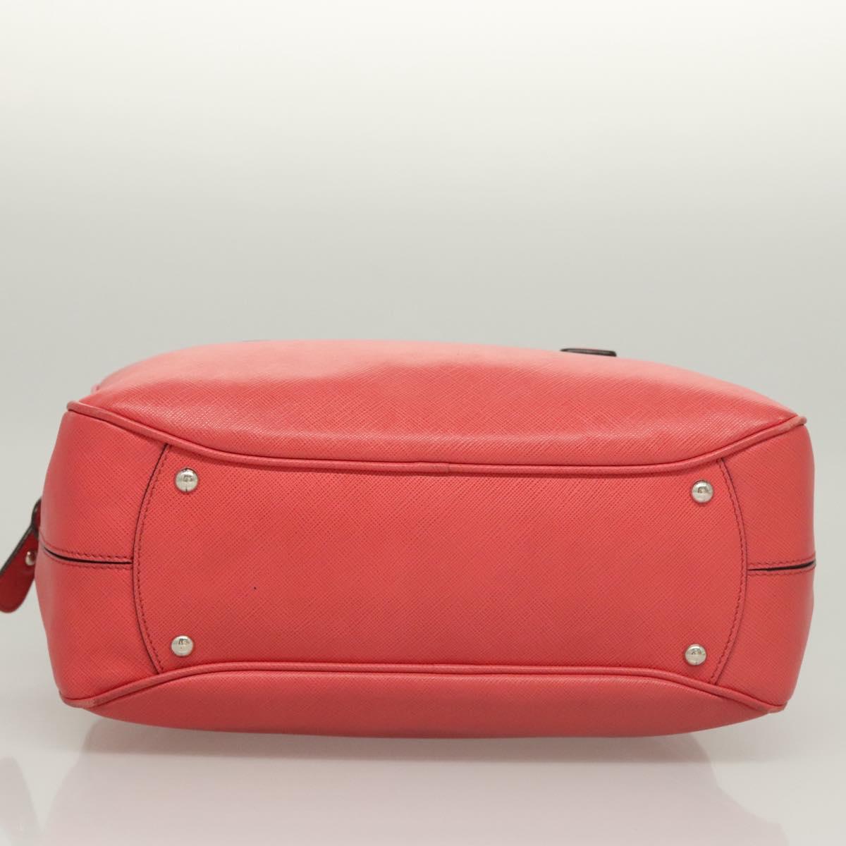 Salvatore Ferragamo Hand Bag Leather Pink Silver Auth sw403