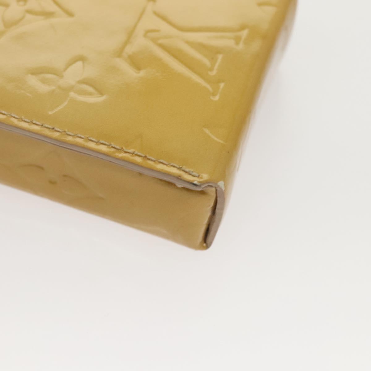 LOUIS VUITTON Monogram Vernis Green Cigarette Case Beige M91048 LV Auth sw408