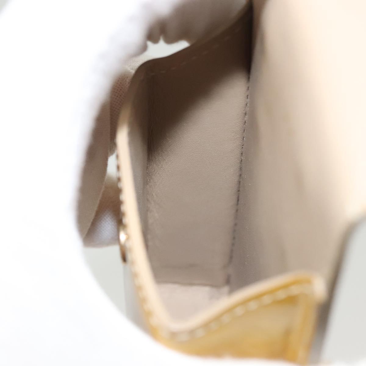 LOUIS VUITTON Monogram Vernis Green Cigarette Case Beige M91048 LV Auth sw408