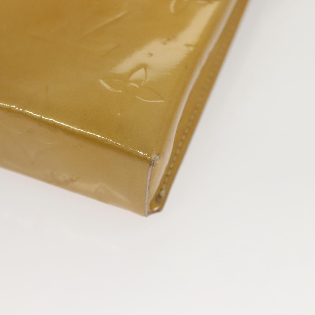 LOUIS VUITTON Monogram Vernis Green Cigarette Case Beige M91048 LV Auth sw408