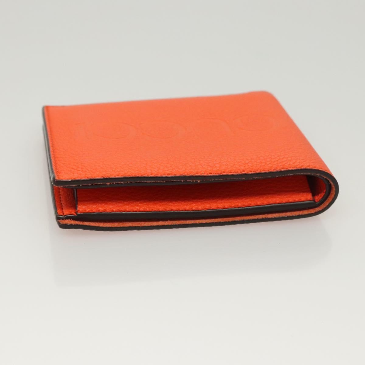 GUCCI Bifold Wallet Leather Orange 658681 Auth sw411