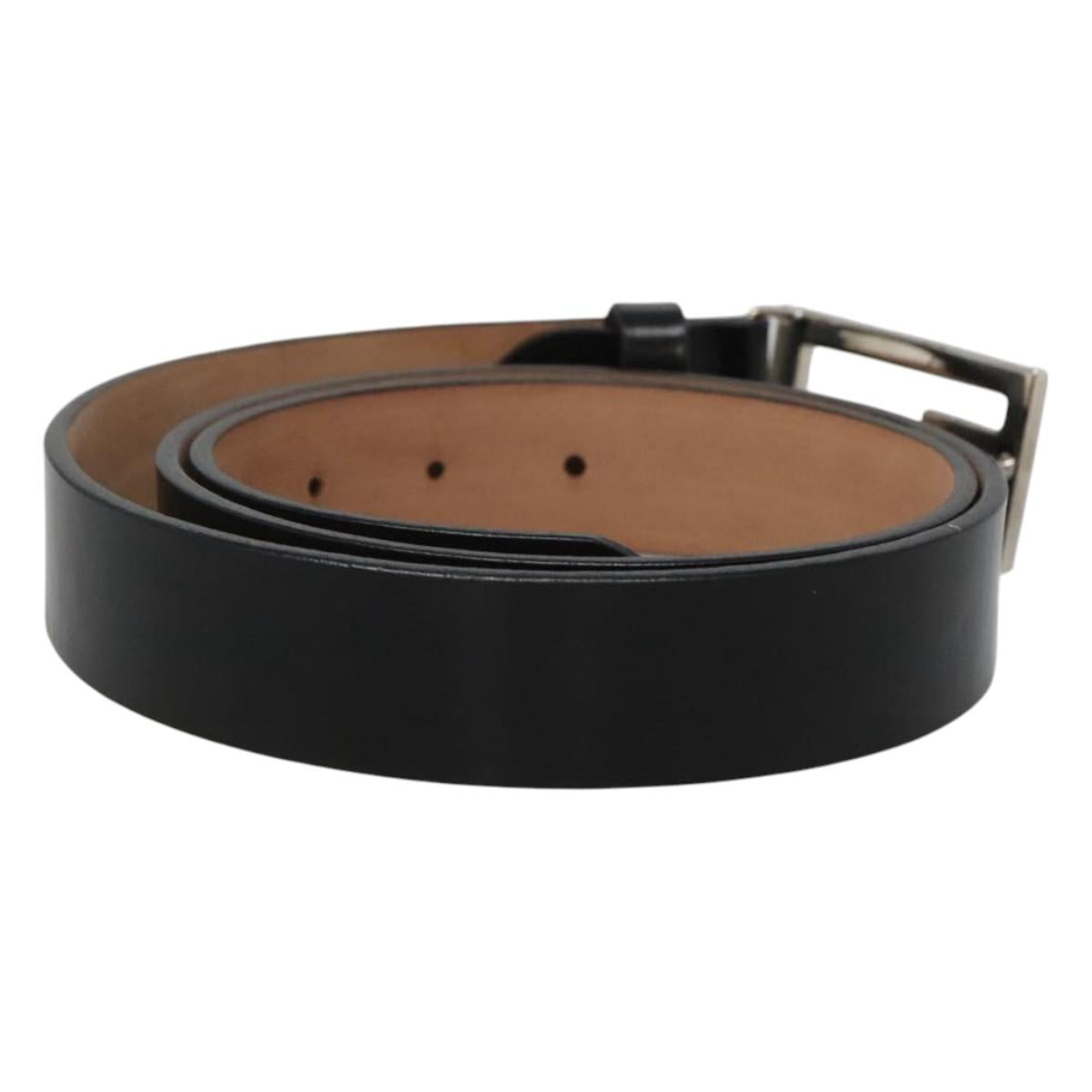 FENDI Belt Leather 41.3"" Black Auth sw412