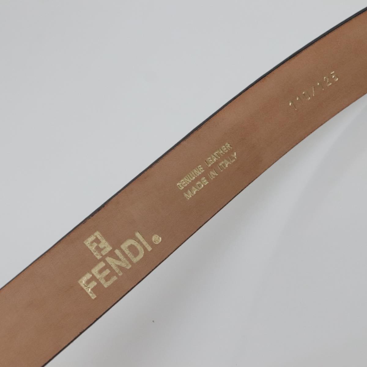 FENDI Belt Leather 41.3"" Black Auth sw412